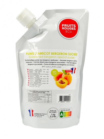 Fruits Rouge Apricot Puree 10% Sugar - 1kg